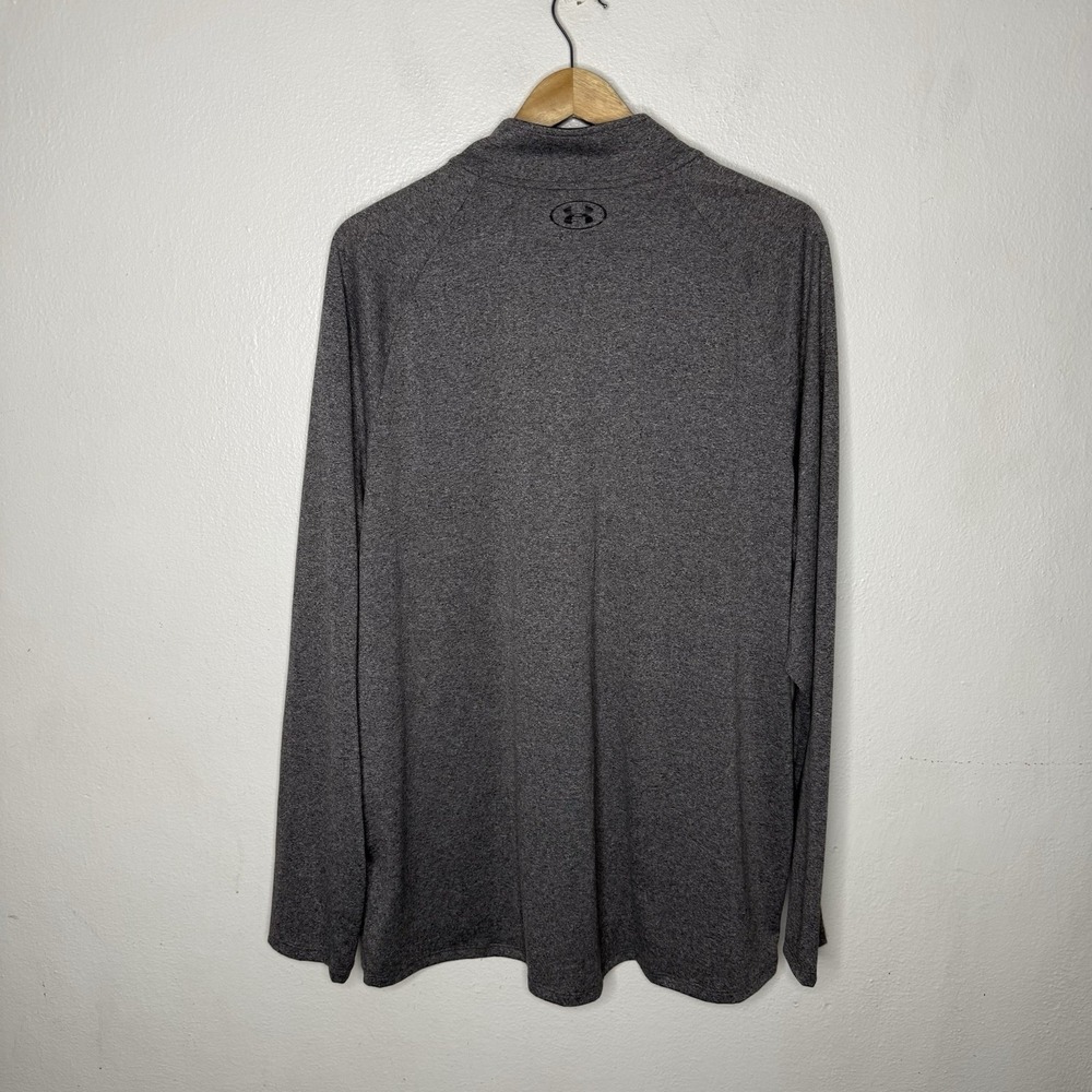 Under Armour Tech Gray Half Zip Long Sleeve Pullover Shirt Athletic Mens 2XL - Picture 6 of 10